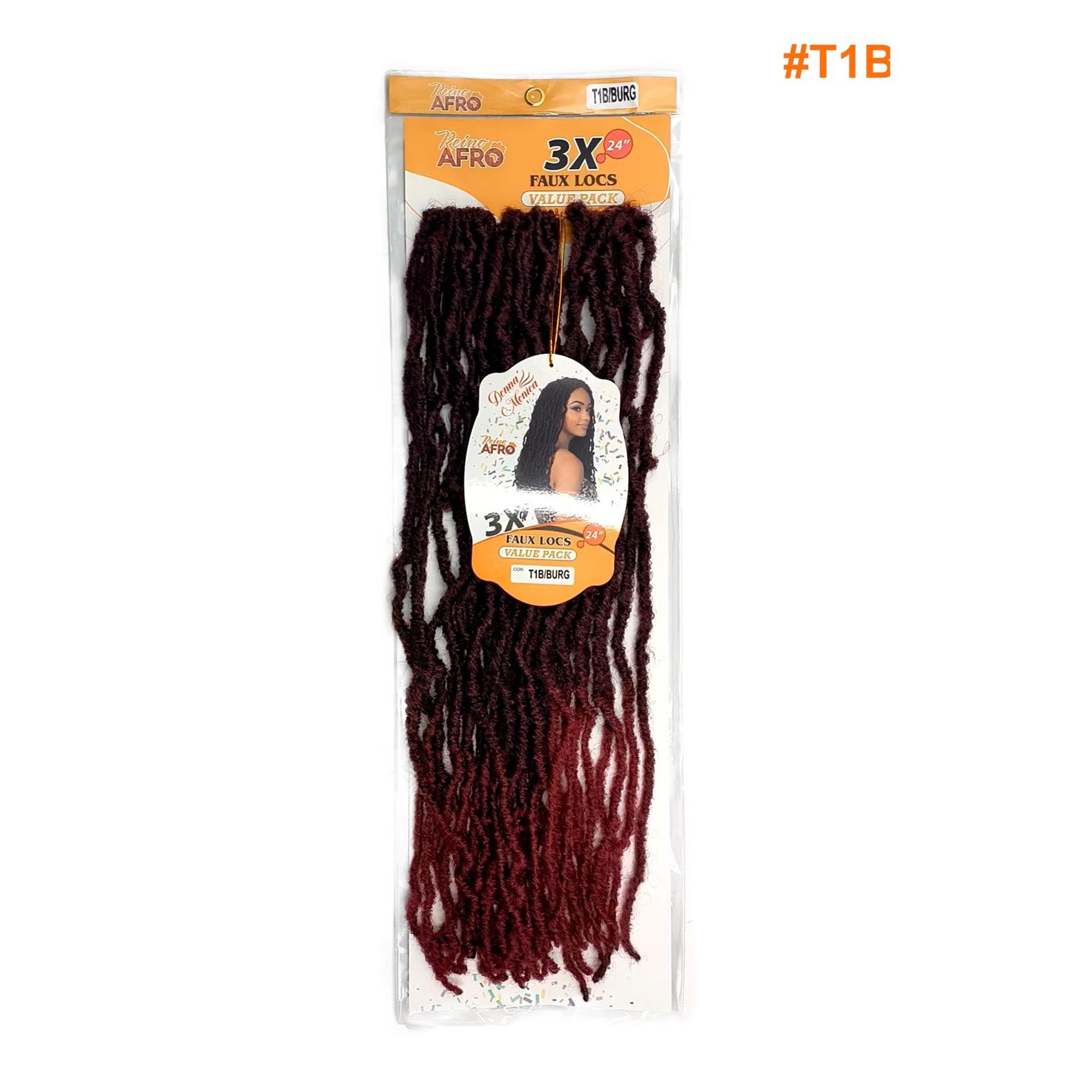 D.M 3X FAUX LOCS 24 T1B/BUG