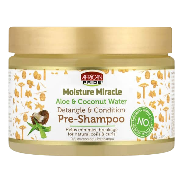 African Pride Moisture Miracl e Pre-Shampoo 12oz