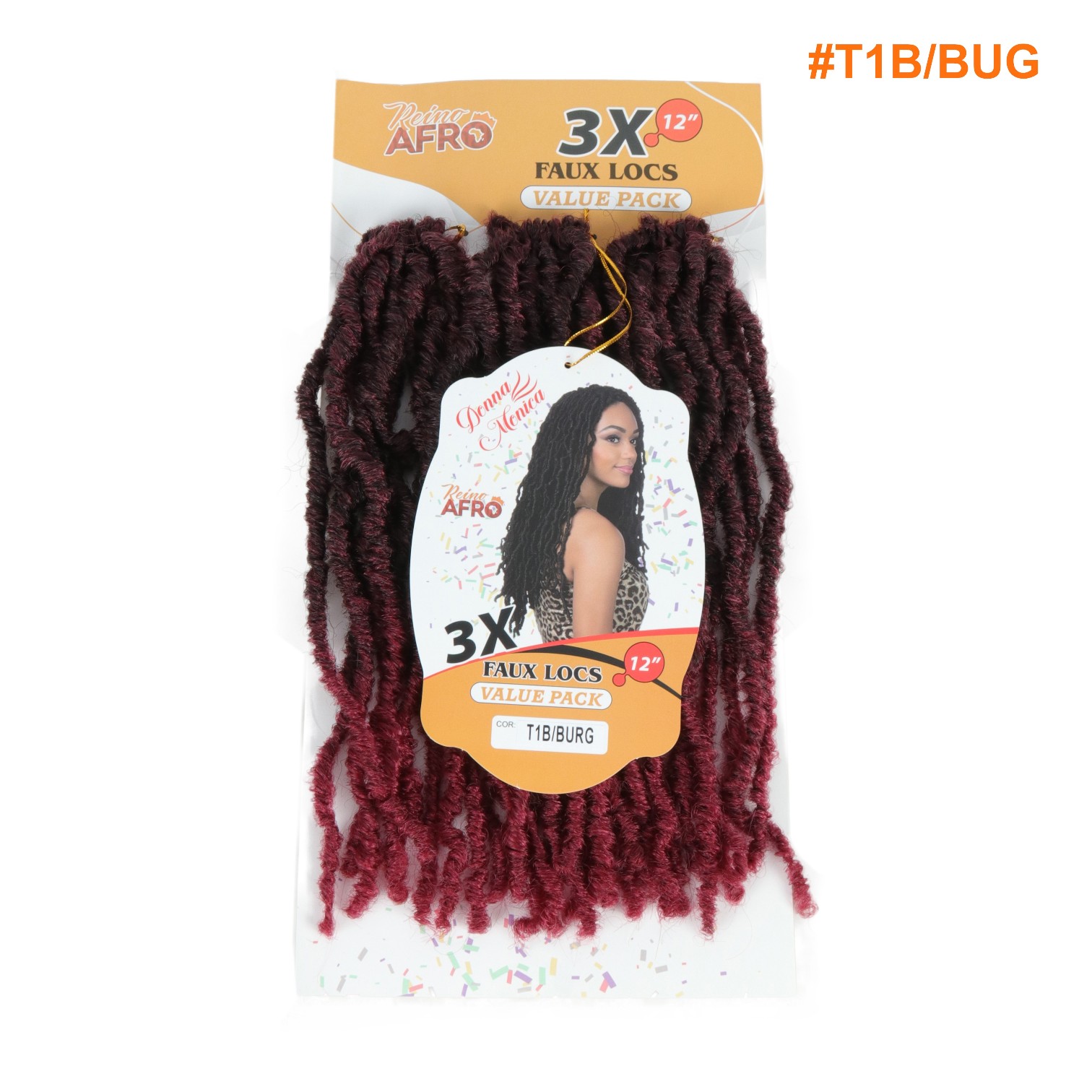 D.M 3X FAUX LOCS 12 T1B/BURG