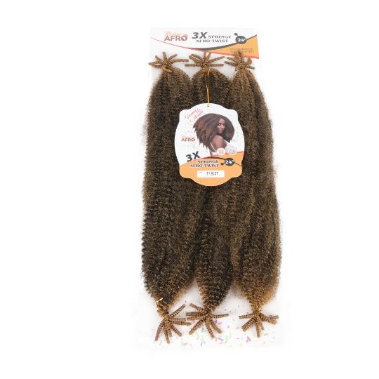 D.M 3X AFRO SPRING TWIST 24 T1B/27
