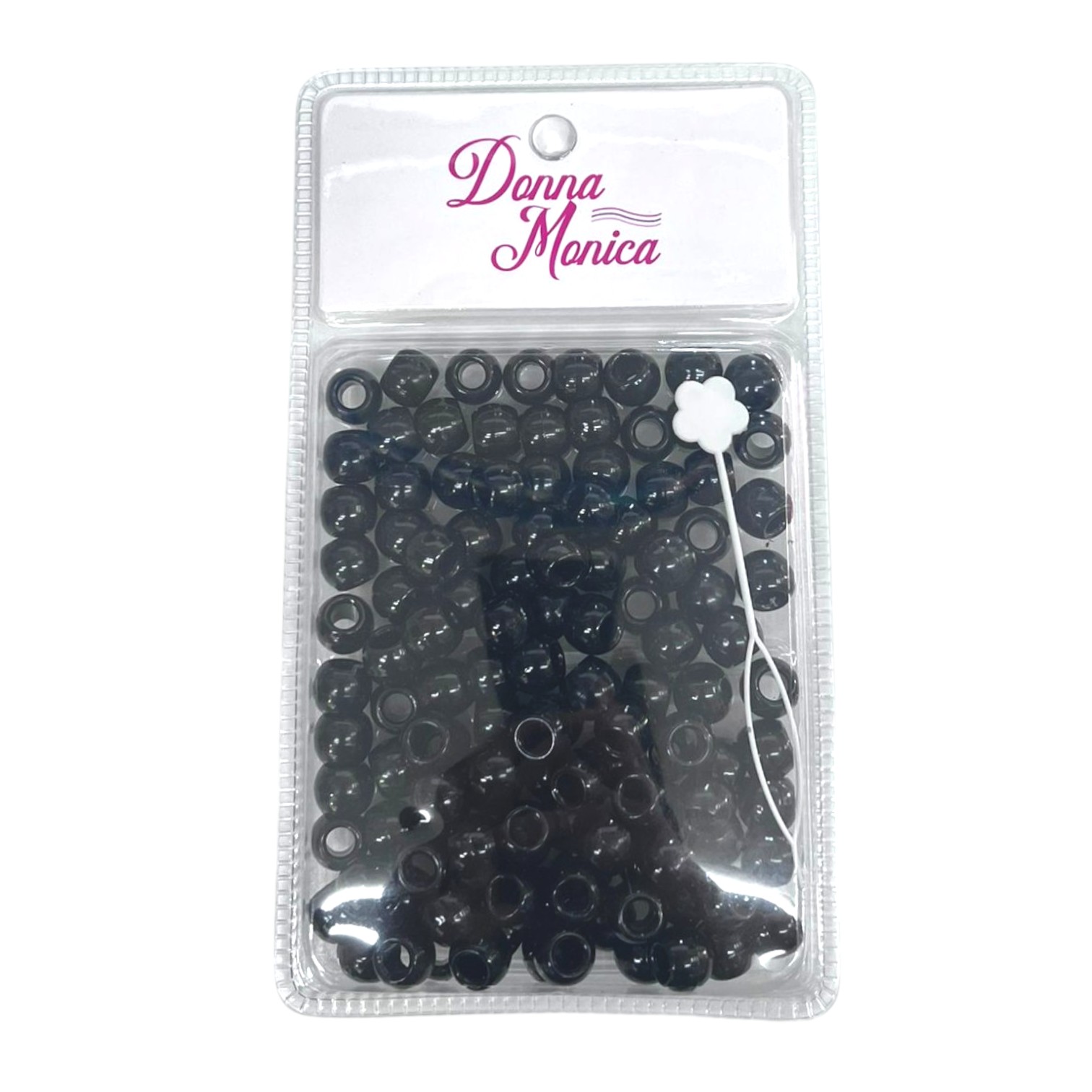 D.M Missangas Medias Pretas Bolinha Grande