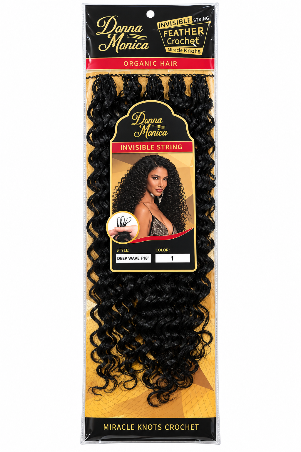 D.M FEATHER CROCHET DEEP WAVE 18 N1