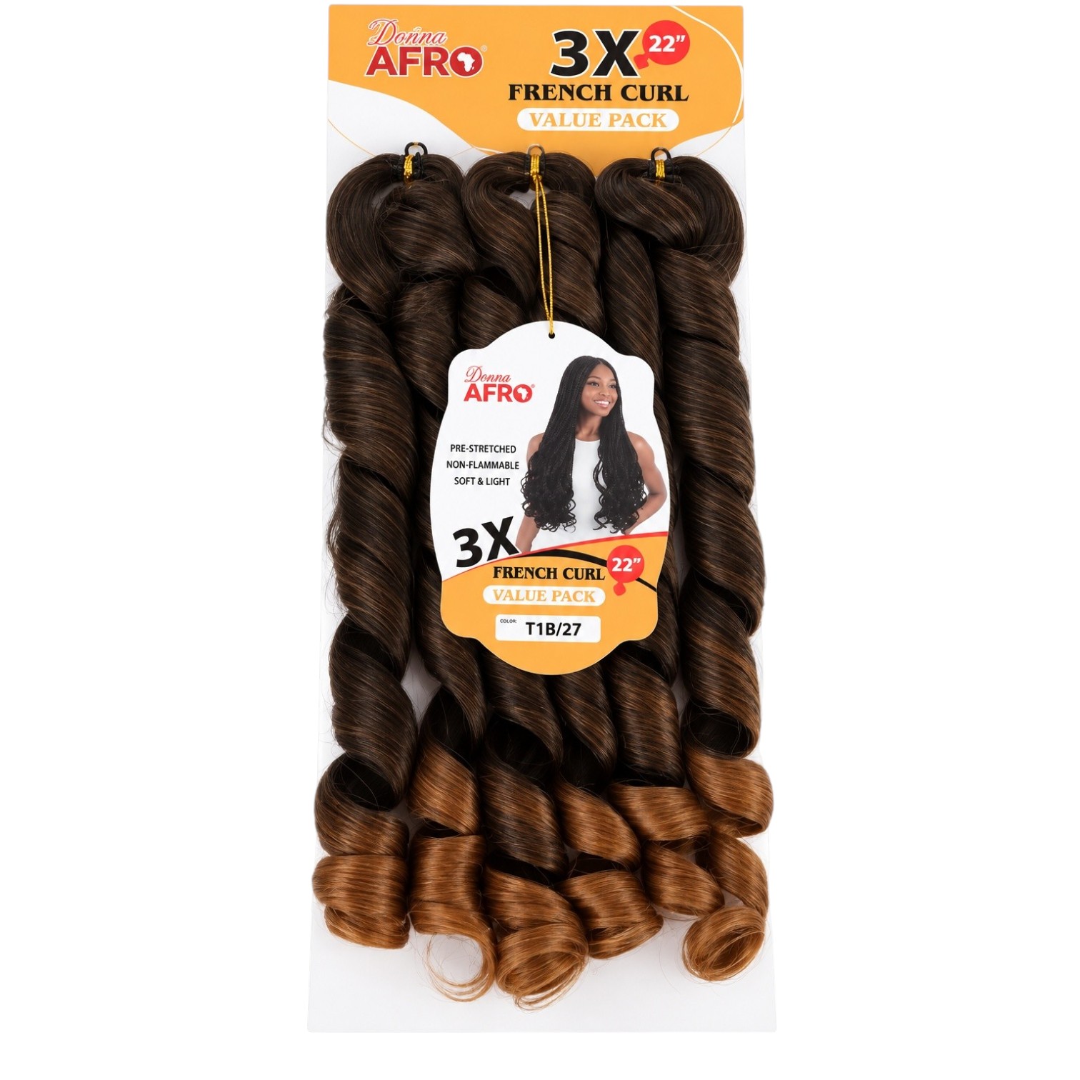 D.M FRENCH CURL BRAID 22'' 3X T1B/27