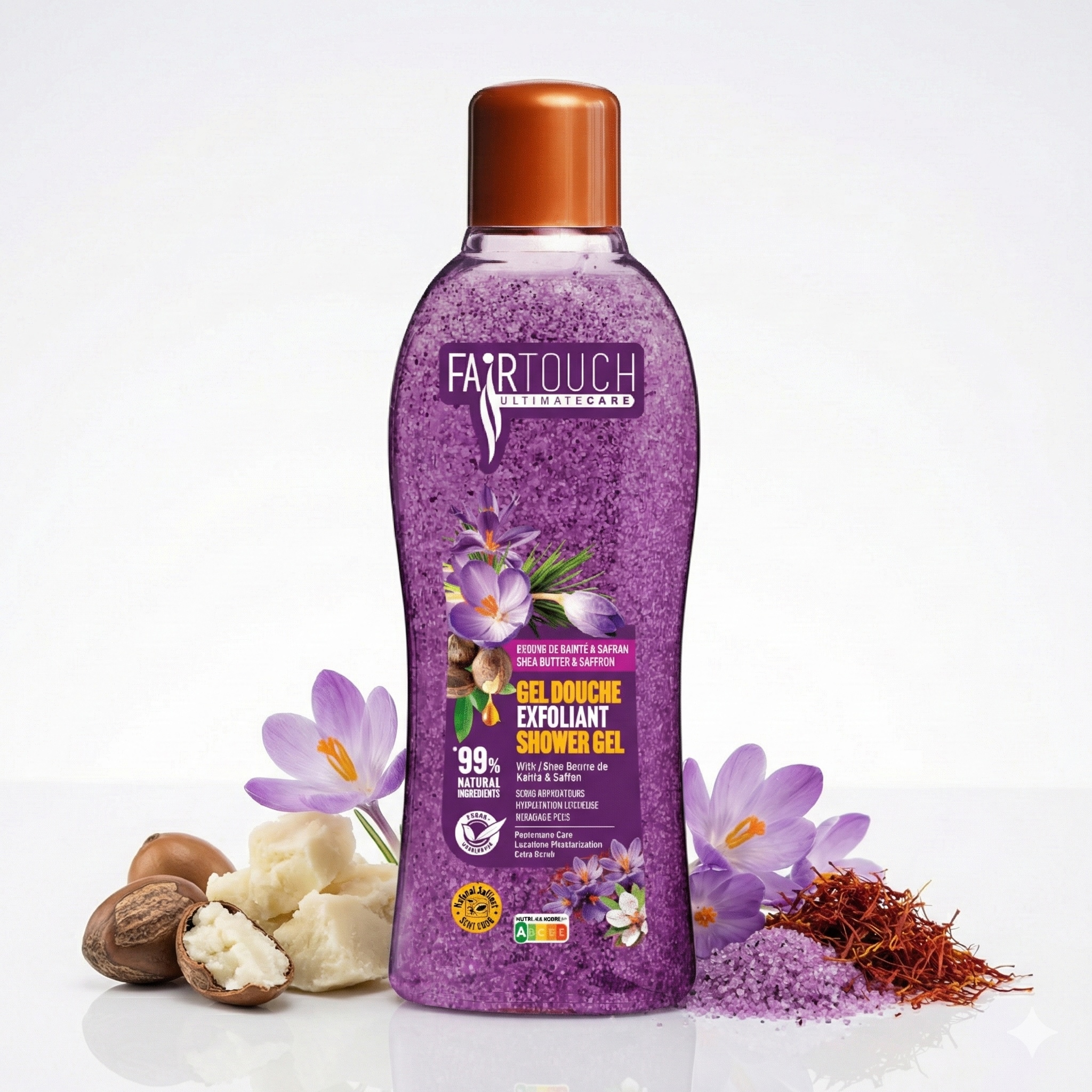 Fair Touch Exfoliant Shower gel Shea Butter & Saffron 1L