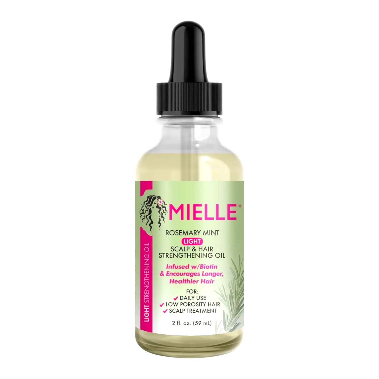 MIELLE ORGANICS ROSEMARY MINT LIGHT OIL 2OZ