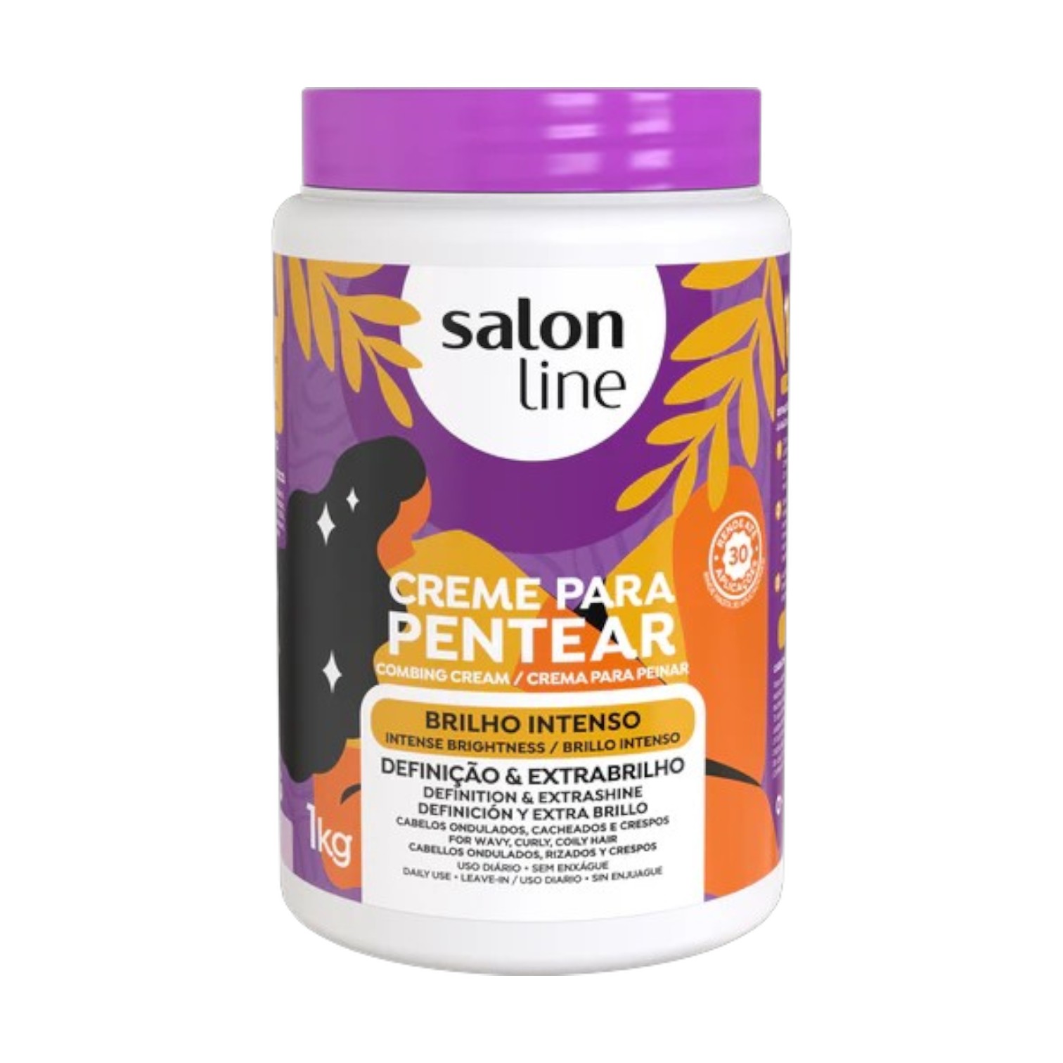 Salon Line Creme Pentear Brilho Intenso - 1KG