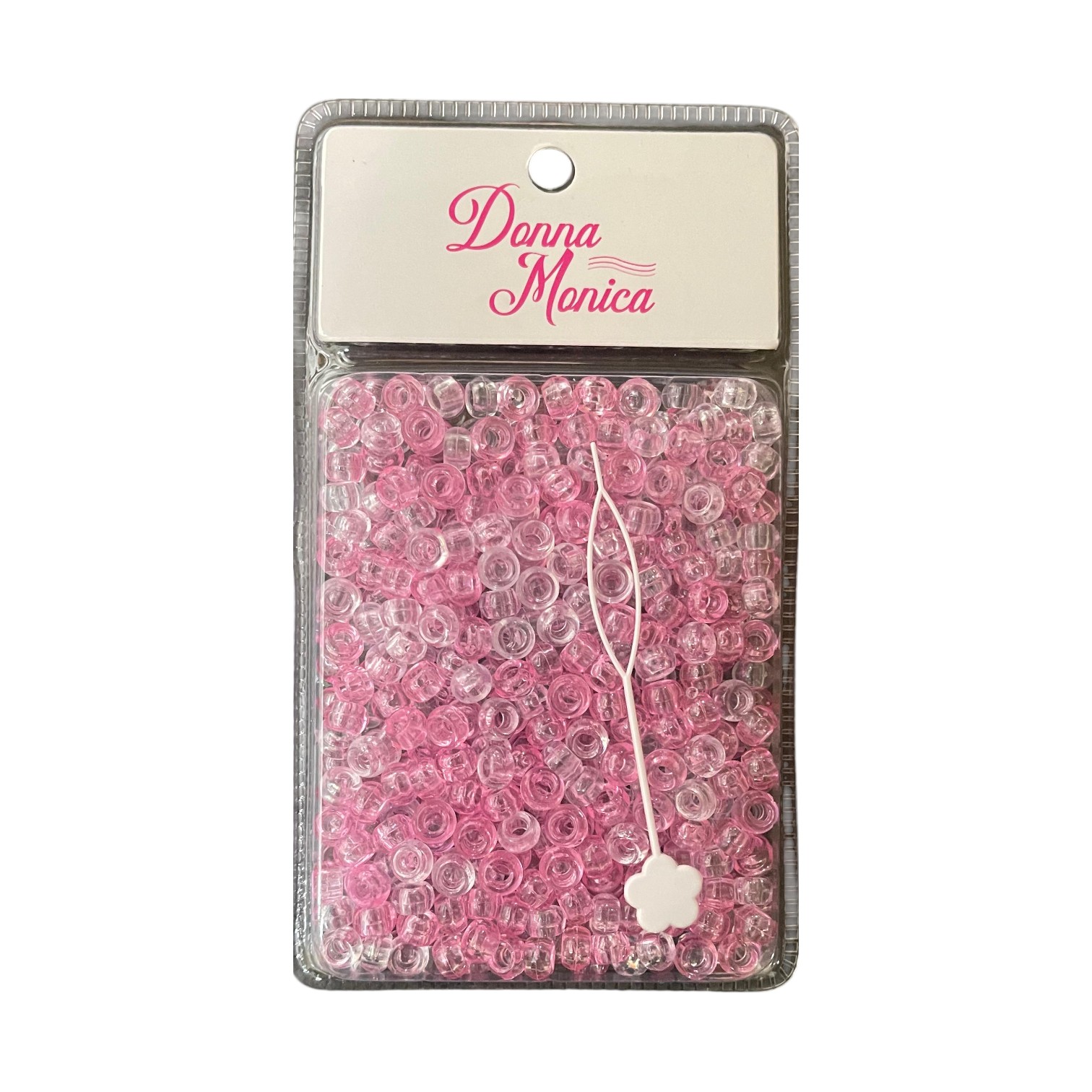 D.M Missanga Pequena Transparente/Rosa Clear - P1006