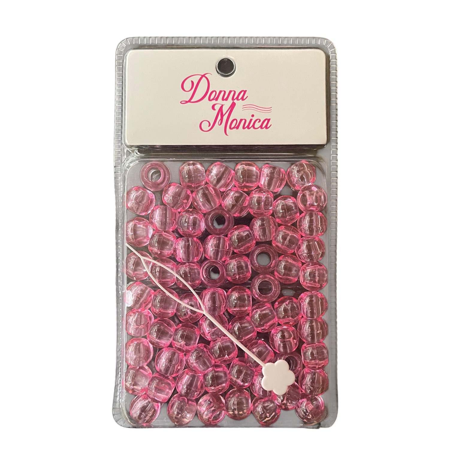 D.M Missanga Grande Rosa/Clear - G3007