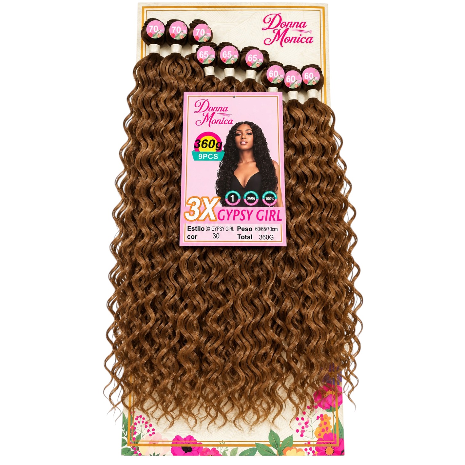 D.M 3x Gypsy Girl Bio Fibra 60/65/70cm - 30