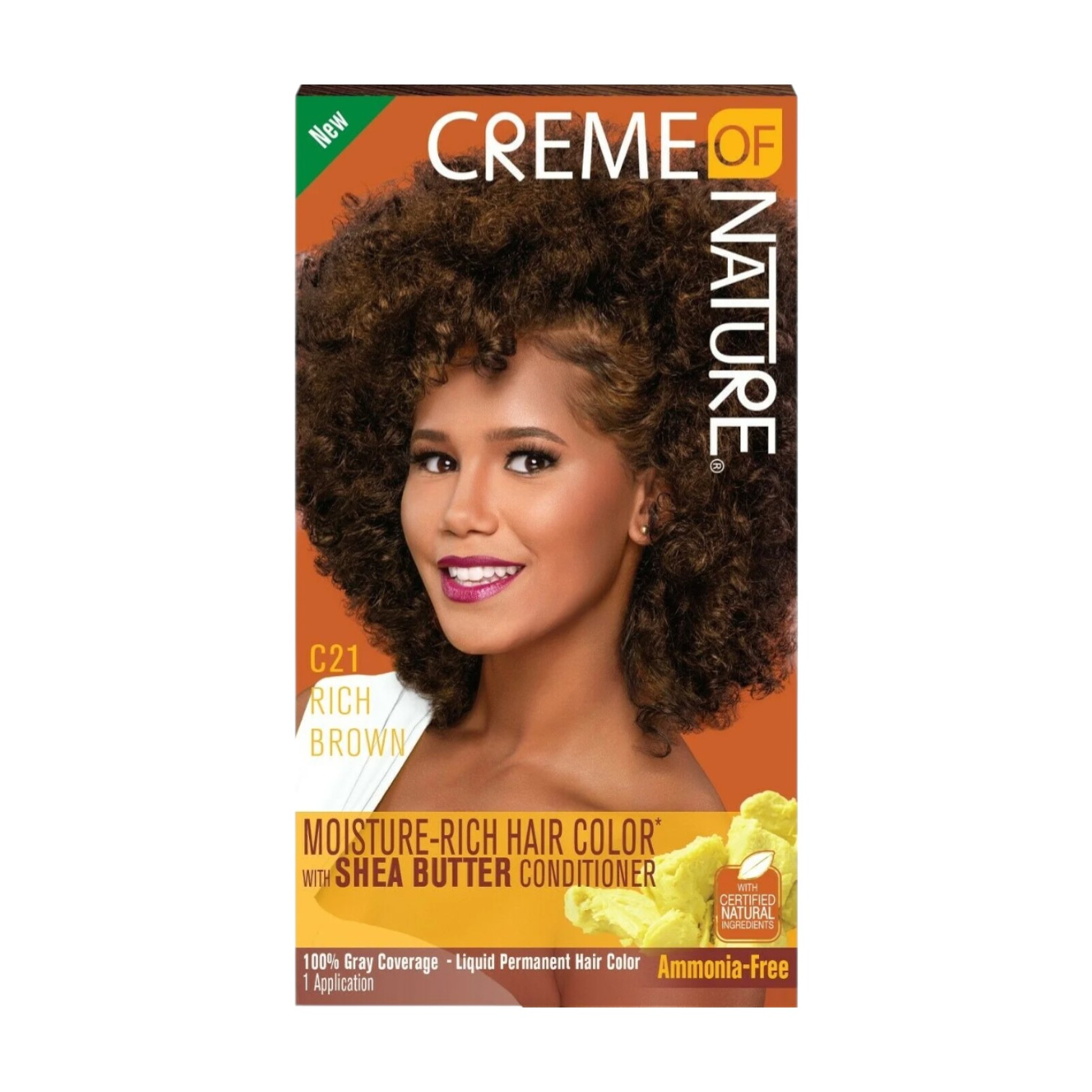 CREME OF NATURE LIQUID HAIR COLOR #C21 RICH BROWN